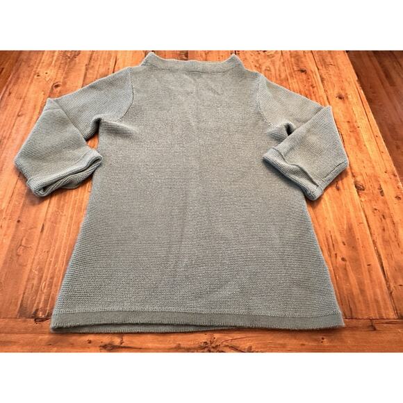 Boden Chunky Knit Size 12 Sweater Wool Blend Thick Heavy Retro Blue Warm - Picture 1 of 12